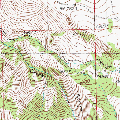 Topographic Map of Virginus Mine, NV