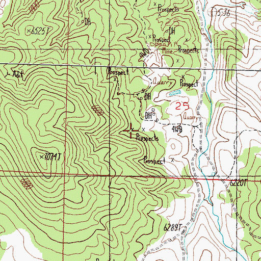 Topographic Map of Alpine Mine, NV