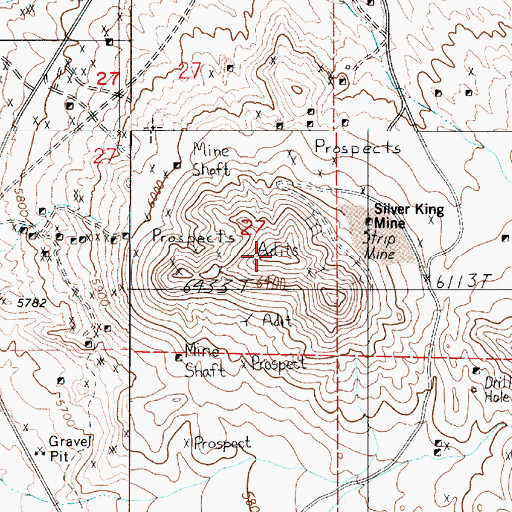 Topographic Map of Gold Mountain, NV
