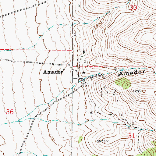 Topographic Map of Barclay and Smith Mine, NV