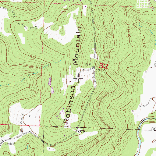 Topographic Map of KHOG-TV (Fayetteville), AR