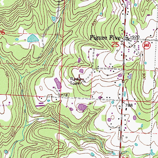 Topographic Map of KFSM-TV (Fort Smith), AR
