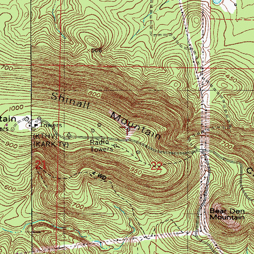 Topographic Map of KLRT-TV (Little Rock), AR