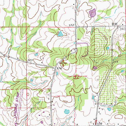 Topographic Map of KLEP-TV (Newark), AR