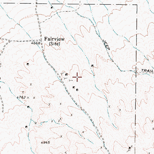 Topographic Map of Cyclone Mine, NV