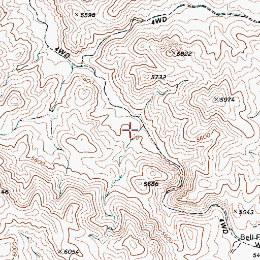 Topographic Map of Canyon (historical), NV