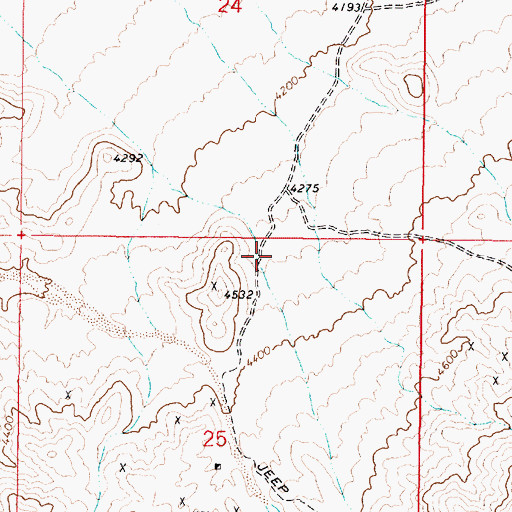Topographic Map of Kingston (historical), NV