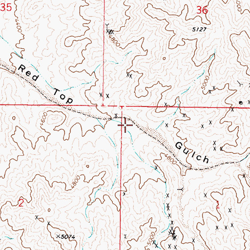 Topographic Map of Red Top (historical), NV