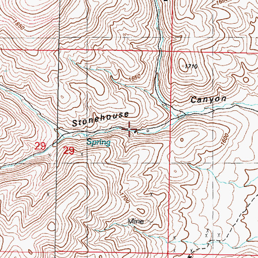 Topographic Map of Marker House, NV