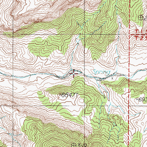 Topographic Map of Crescent Mill (historical), NV