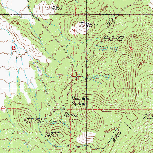 Topographic Map of Crown Mill, NV