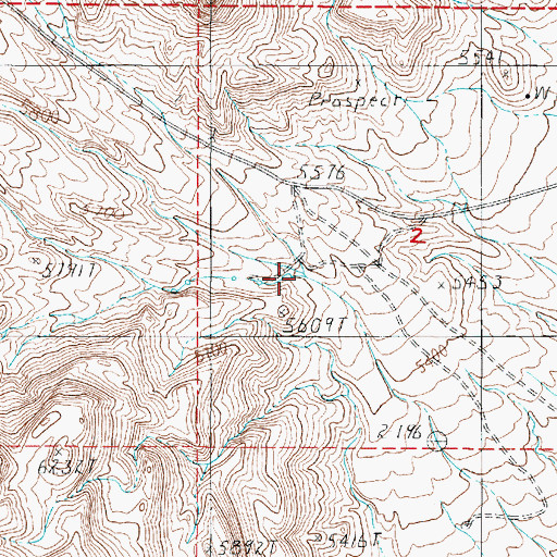 Topographic Map of Cottonwood Canyon, NV