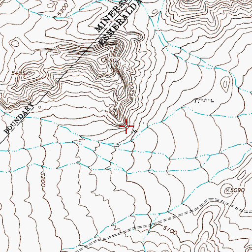 Topographic Map of Nickel Mine, NV
