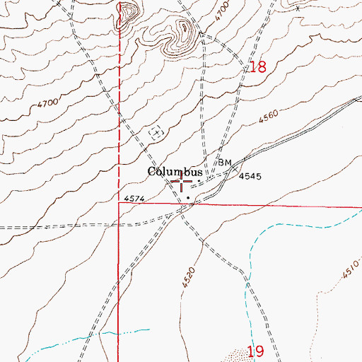 Topographic Map of Howland Pulverizer (historical), NV