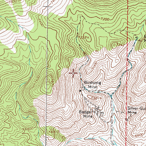 Topographic Map of San Francisco Bell Mine, NV