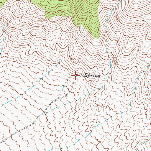 Topographic Map of Belleville Springs, NV