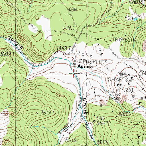 Topographic Map of Verdi Vista Ranch (historical), NV