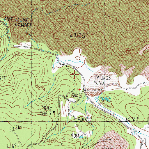 Topographic Map of Sunny Side Ranch (historical), NV
