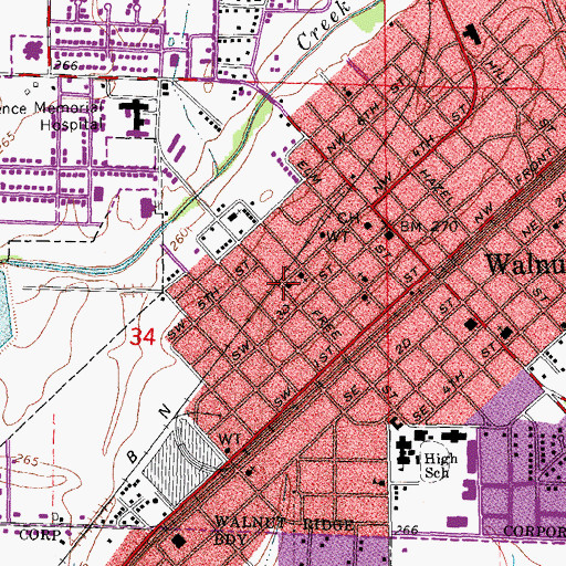 Topographic Map of Olympus Post Office (historical), AR