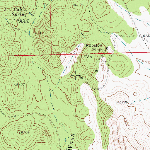 Topographic Map of Fairview Mine, NV