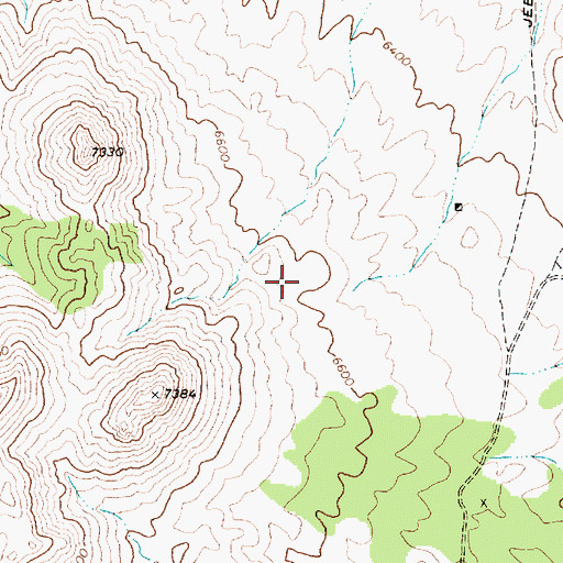 Topographic Map of Arrowhead Mining District, NV