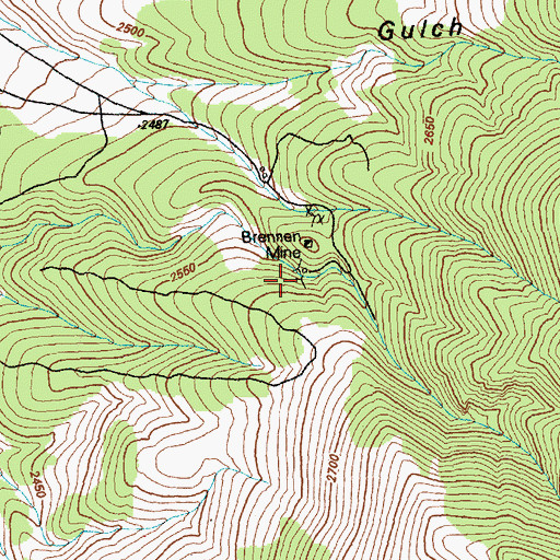 Topographic Map of Providence Mine, NV