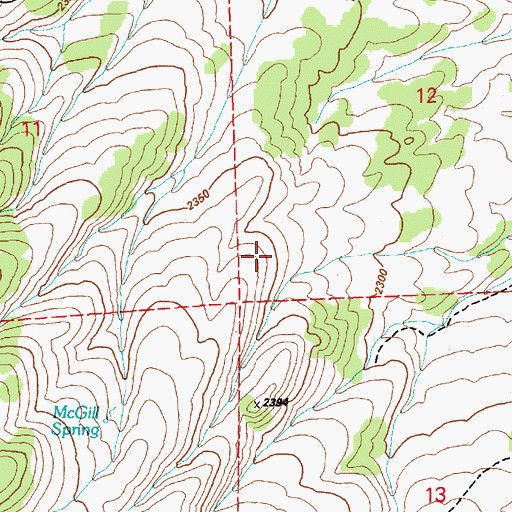Topographic Map of Duck Creek Mining District, NV