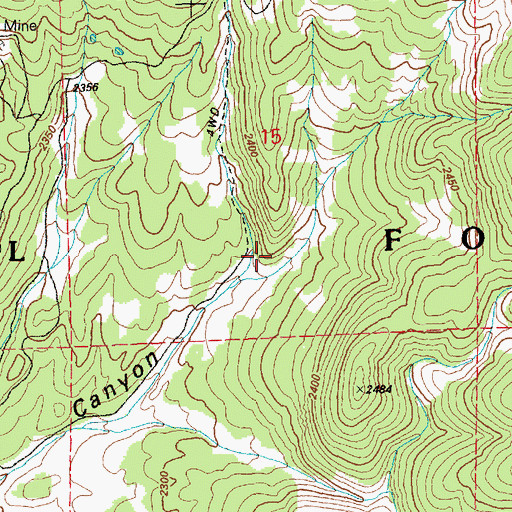 Topographic Map of Gore Mine, NV