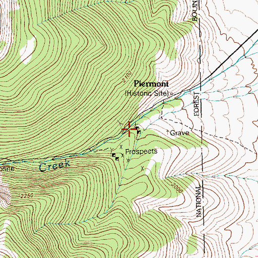 Topographic Map of Piermont Mine, NV