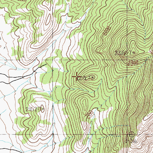 Topographic Map of Hunter Mining District, NV