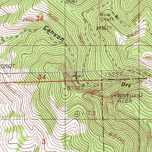 Topographic Map of Grand View Mine, NV