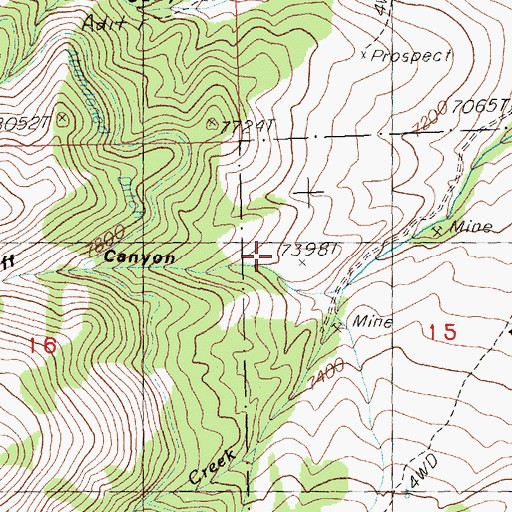 Topographic Map of Osceola Mining District, NV