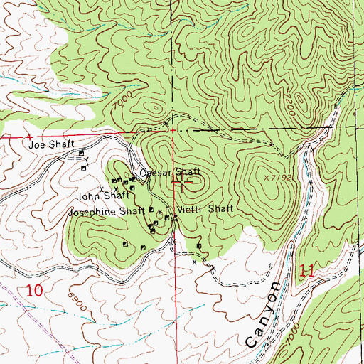 Topographic Map of Wagner Hill, NV