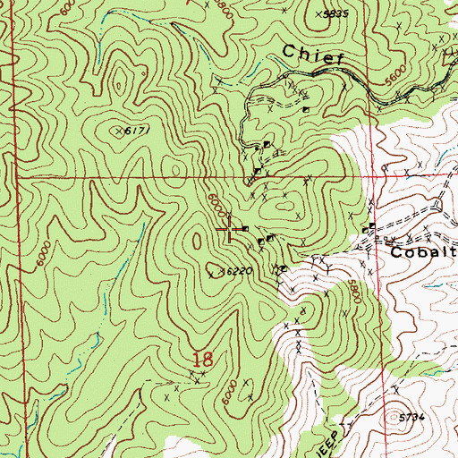 Topographic Map of Old Democrat Mine, NV