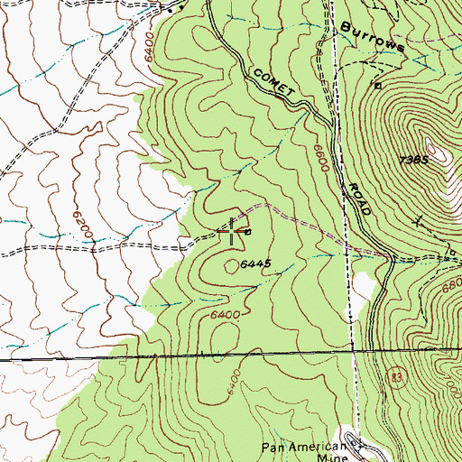 Topographic Map of Non Pareil Mine, NV