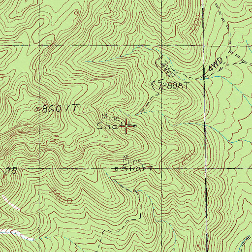 Topographic Map of Ora Lovell Mine, NV