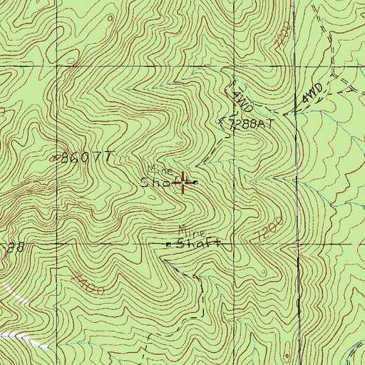 Topographic Map of Ora Lovell Mine, NV