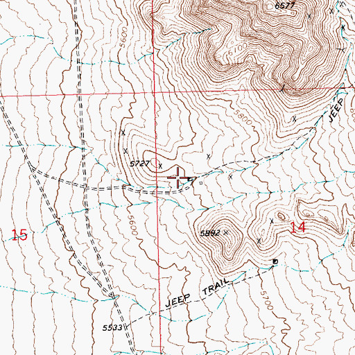 Topographic Map of Peggy Lee Mine, NV