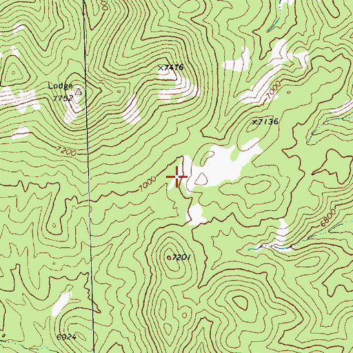 Topographic Map of Blue Ridge Mine, NV