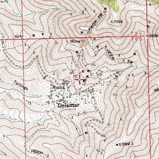 Topographic Map of April Fool Mine, NV