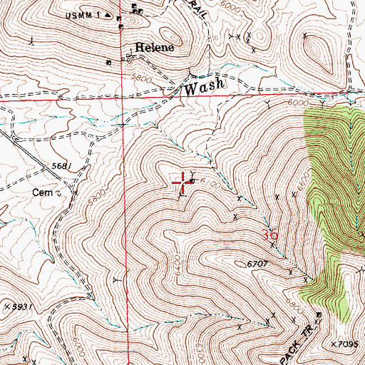 Topographic Map of Culverwell Mine, NV