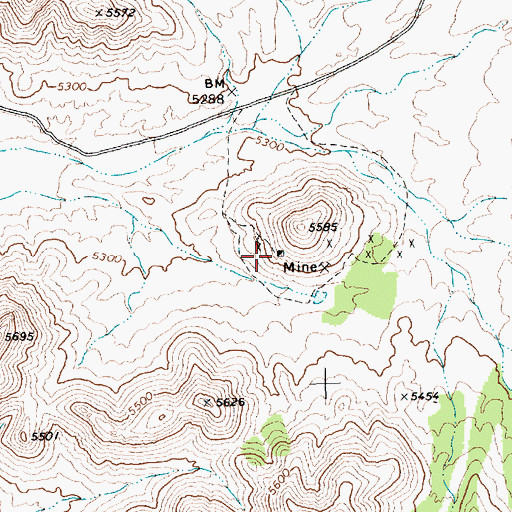 Topographic Map of Combined Metals Mine, NV
