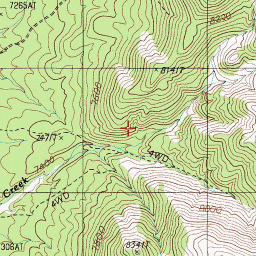 Topographic Map of Hazel E Mine, NV