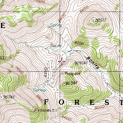 Topographic Map of War Cloud Mine, NV