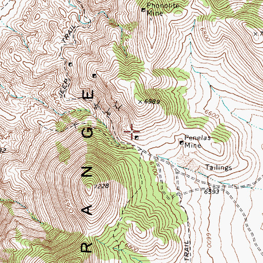 Topographic Map of Duluth Mine, NV