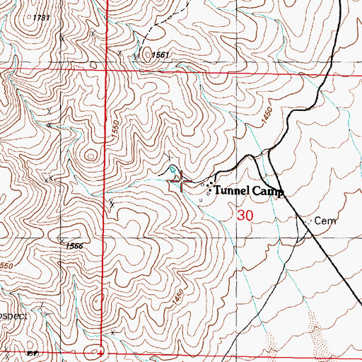 Topographic Map of The Causten Mill (historical), NV