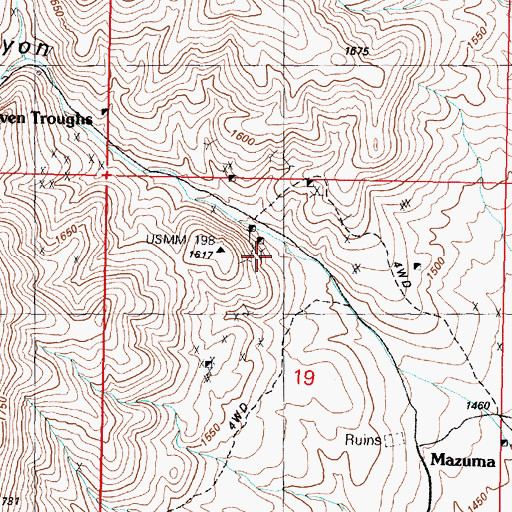 Topographic Map of Preston Mill (historical), NV