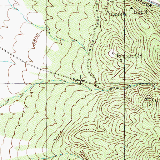 Topographic Map of Knickerbocker Mill (historical), NV
