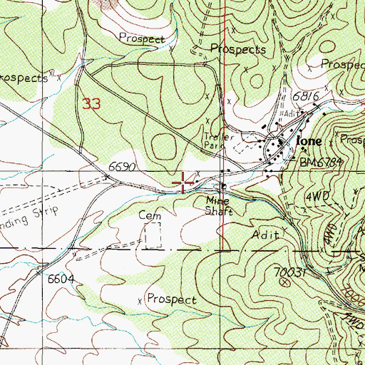 Topographic Map of Pioneer Mill (historical), NV