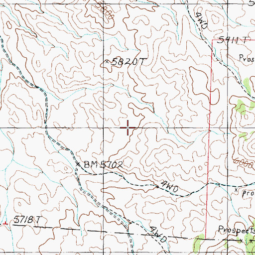 Topographic Map of Fairplay Mining District, NV